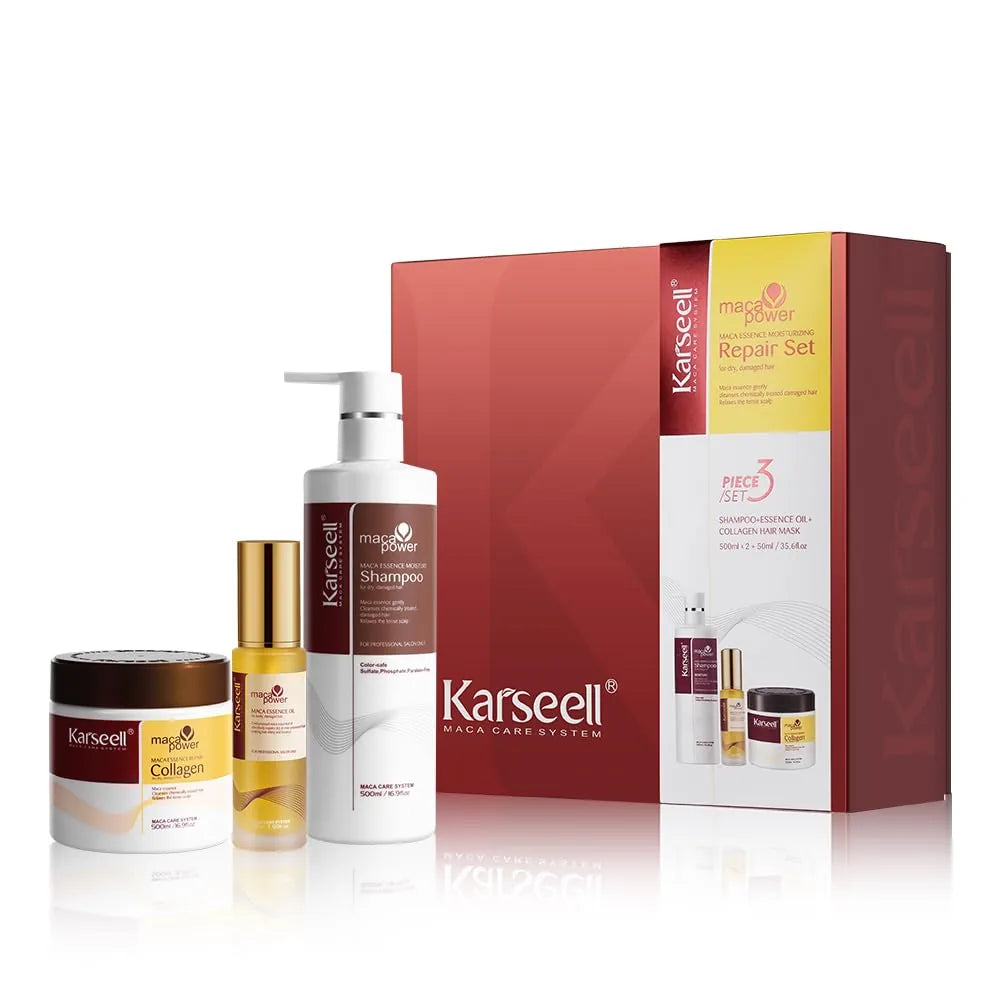 Karseell Collagen Hair Mask+Hair Shampoo+Argan Oil Set